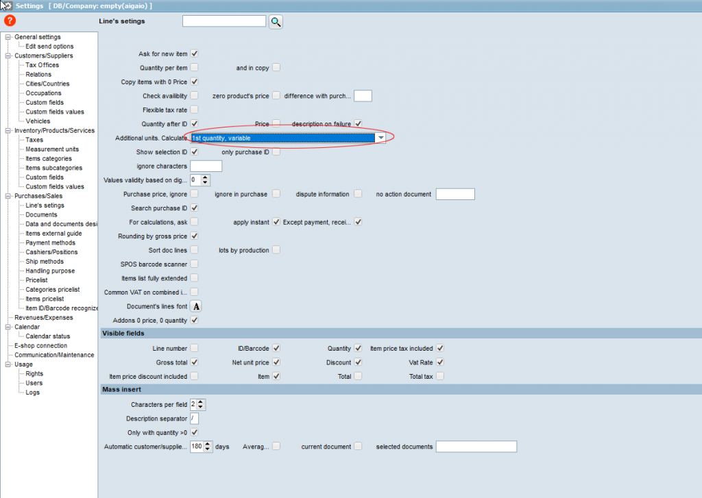 Quantity calculation based on the amount of packaging. - SBZ Systems