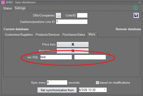 Execute SQL code - Query in sync - SBZ Systems